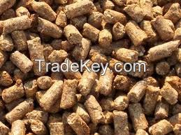 Wheat bran in pellets
