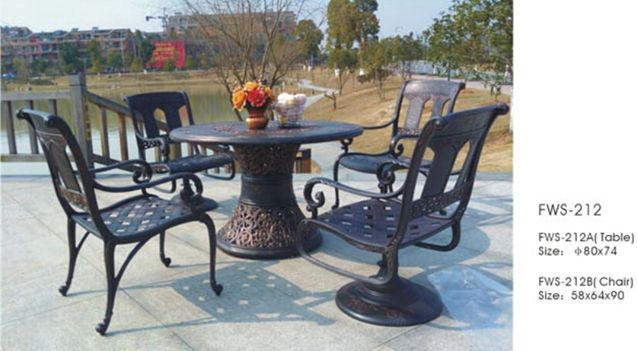 Garden table garden chair iron sets FWS-212