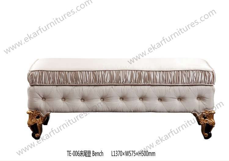 Guangdong classical luxury bed end stool