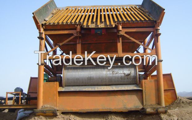 Dry magnetic drum separator