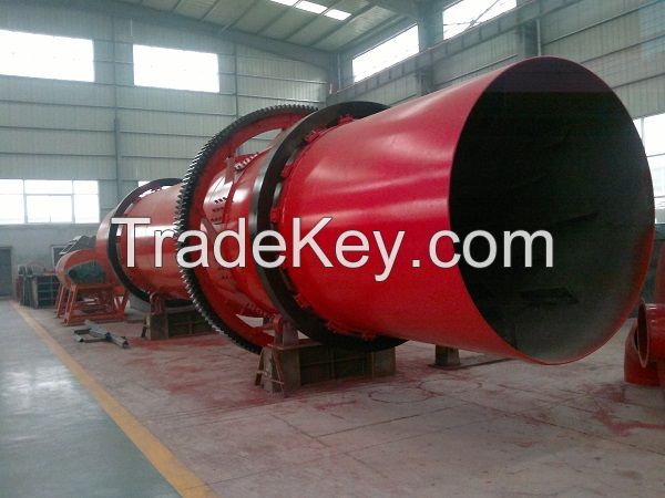 Rotary drum dryer for drying coal and sawdust