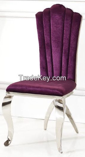 stainless steel flame plus coloured Fibre dining chair
