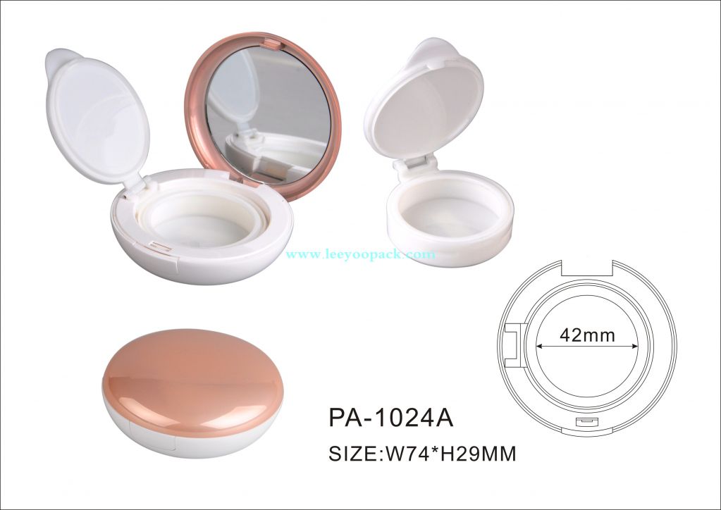 Empty plastic case for makeup, compact powder case, makeup case, cosmetics packaging