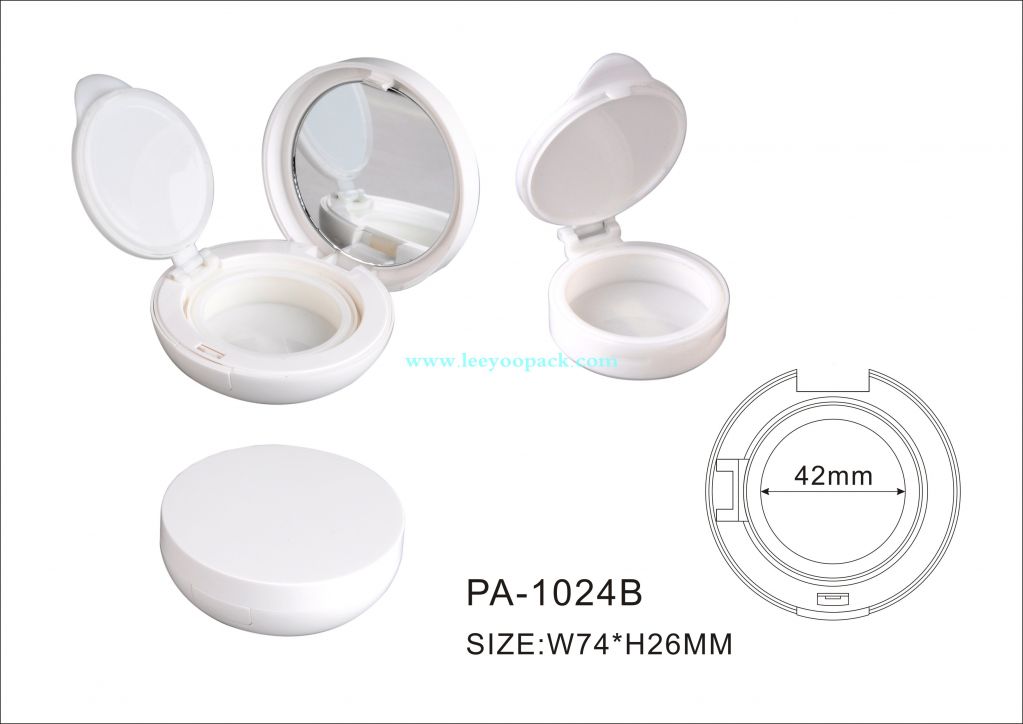 Empty plastic case for makeup, compact powder case, makeup case, cosmetics packaging