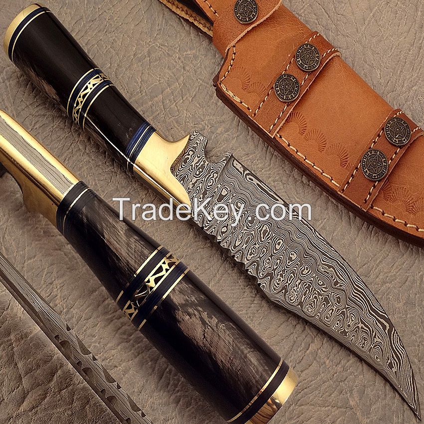 Hand Made Damascus Steel Hunting Knife / Bowie Knife / Skinner Knife