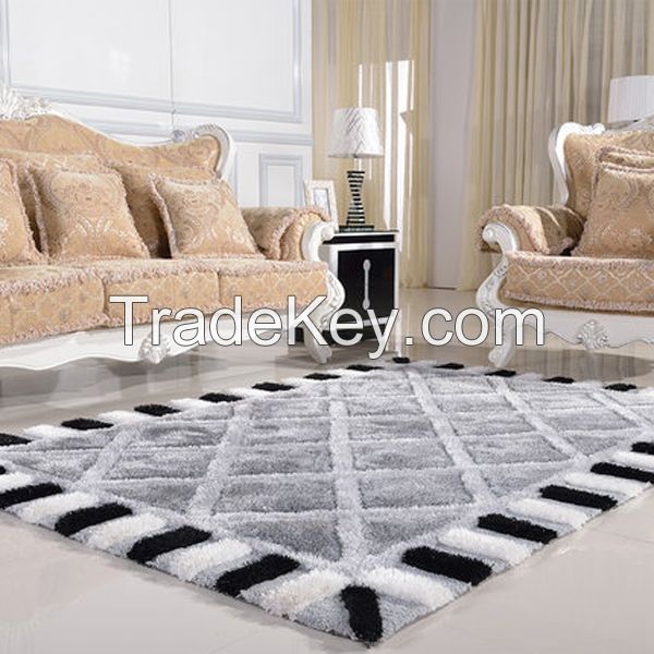 Home and Hotel High Quality Hand Made Tufted Stretch Yarn Pattern Carpet