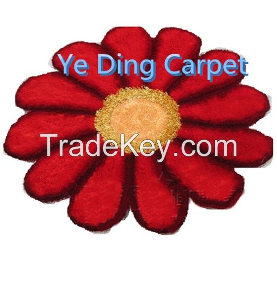 Home Decoration and Hotel High Quality Hand Made Tufted 300D Silk Sunflower Carpet