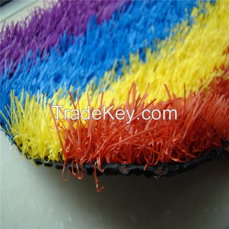 rainbow artificial grass for kindergarten