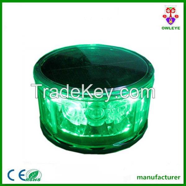 solar yellow led beacon light strobe lamp with magneic base for car