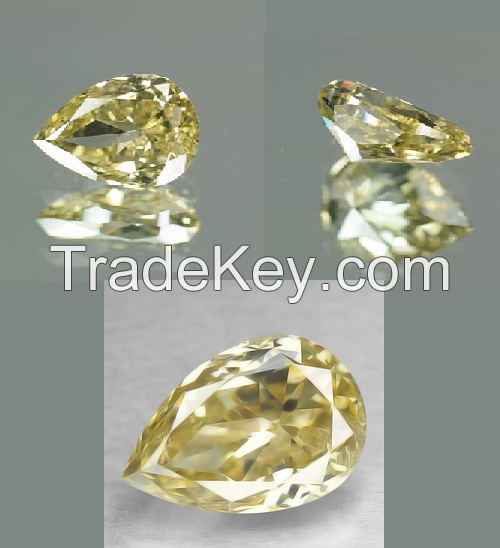 0.72ct Fancy Yellow Pear Cut Loose Diamond