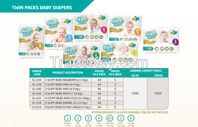 Selling offer on Slipp Bebe Diapers for infants and babies