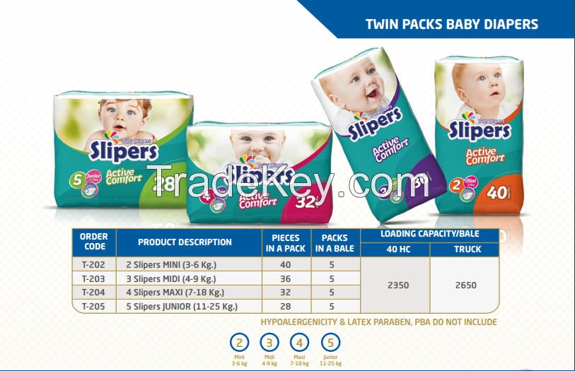 Sell Offer on Slipers Diapers For Babies
