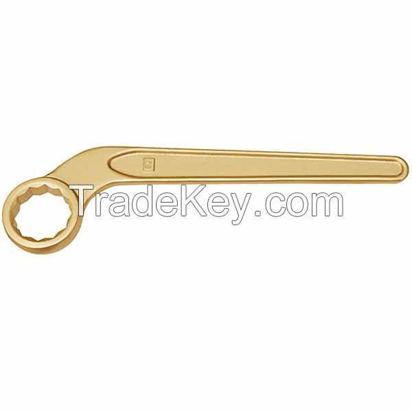 Non sparking Explosion-proof bent handle single head box end wrench safety toolsTKNo.157