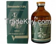 veterinary medicine of Levamisole Inj 7.5% 100ml control of parasitism