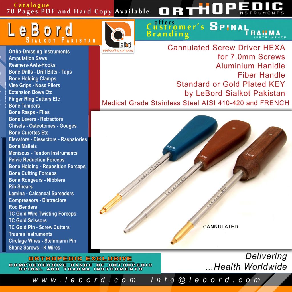 Surgical Orthopedic Screw Drivers Cannulated