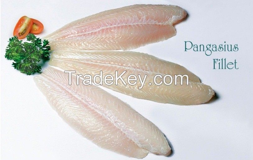 Vietnamese pangasius fillet white meat well trimmed