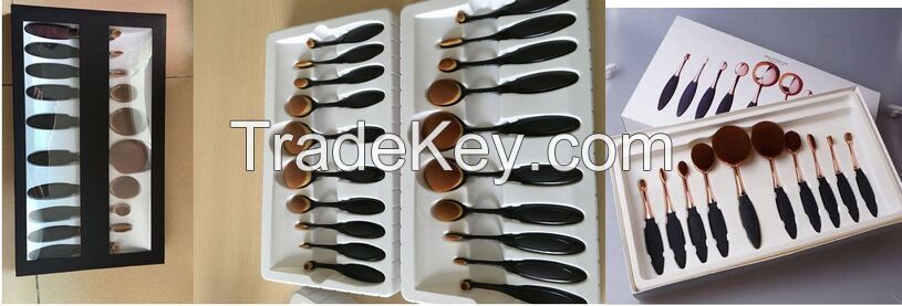 Promotuion oval toothbrush shape makeup brush set