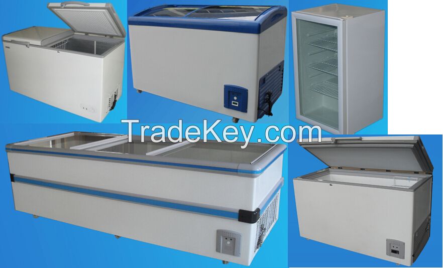 Chest Freezer With Top Open Door, Curved Glass Door Freezer, Beverage Cooler/Showcase, Jumbo freezer, Low temperature freezer(D/Jiesheng)