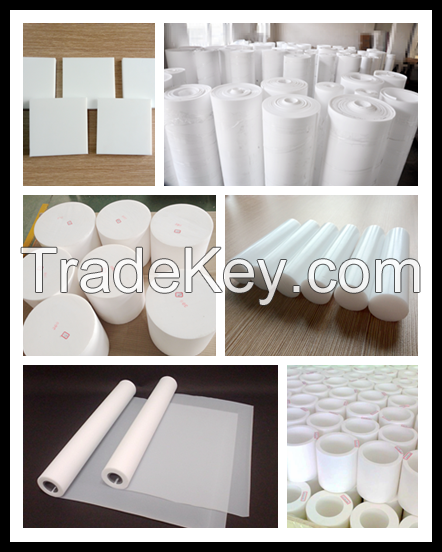 PTFE Sheet/Pipe / tube/rod/Film/Hollow/ Sleeve, Engineering Plastic sheet/Rod (ref: D/Delong Teflon)