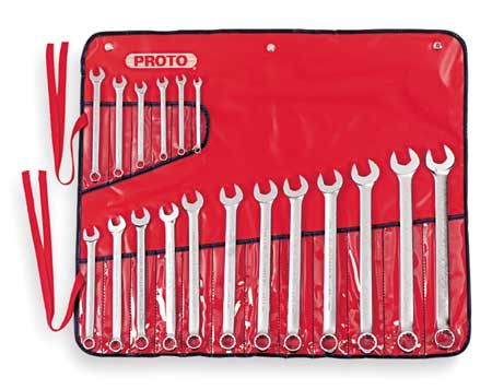 Combo Wrench Set, Antislip, 7-24mm, 18 Pc, - J1200R-MASD