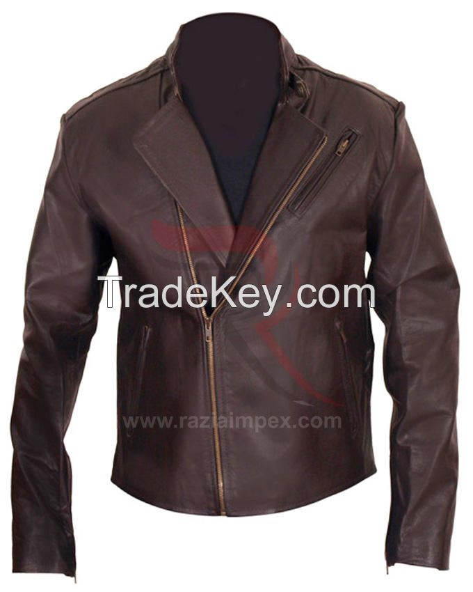 Wholesale custom fashion men leather jacket