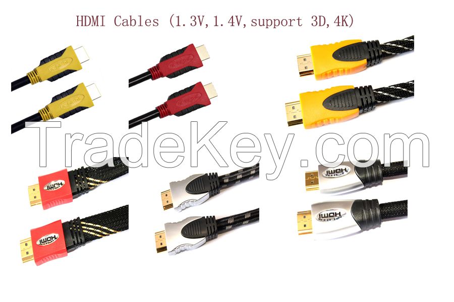high speed 1.4v HDMI cable support 4K 3D male to male cable