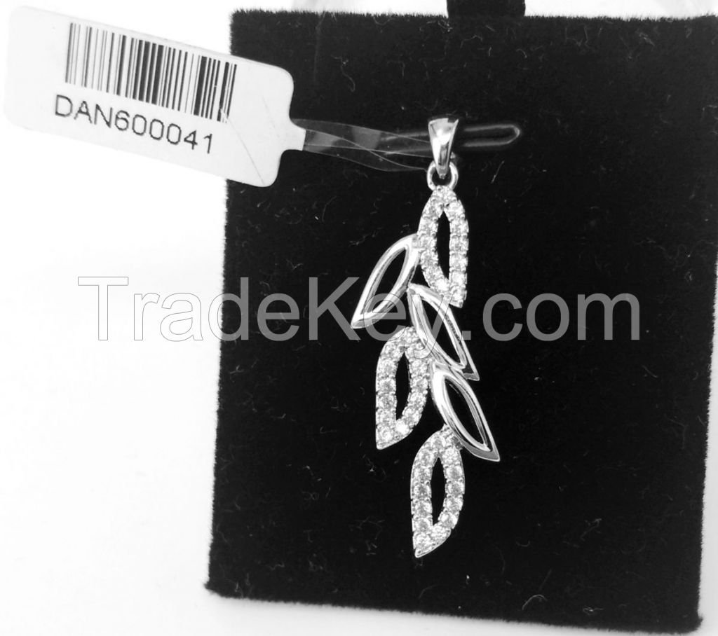 Sell Sterling Silver Jewelry Pendant Leaves