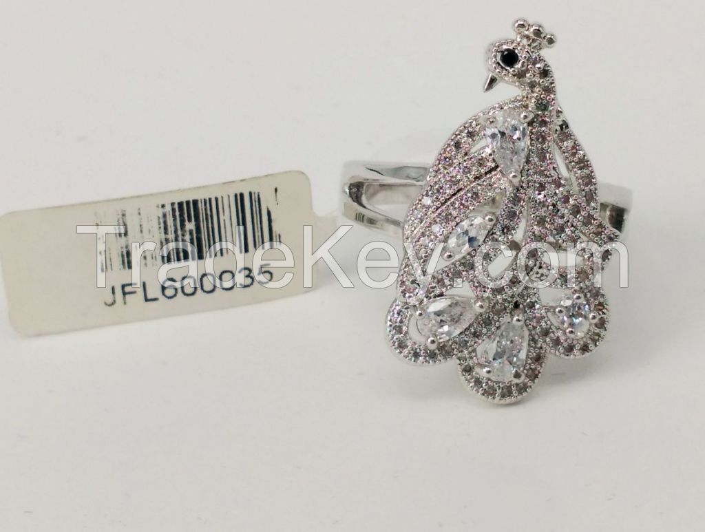 925 Sterling Silver Jewelry Supplier Ring Peacock