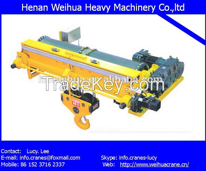 High Quality WEIHUA 5-125 ton low headroom overhead crane