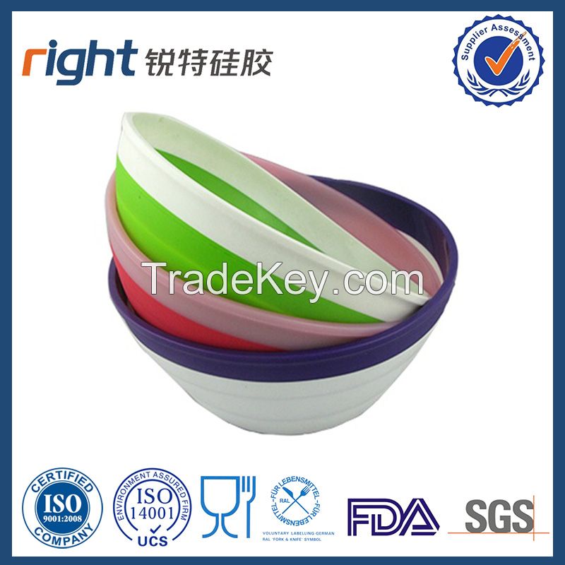 Food Grade Portable Silicone Bowls with FDA LFGB