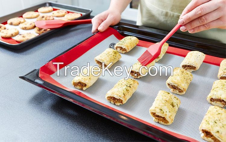 2016 Hot sales Food grade FDA LFGB silpat wholesale non-stick silicone fiberglass baking mat