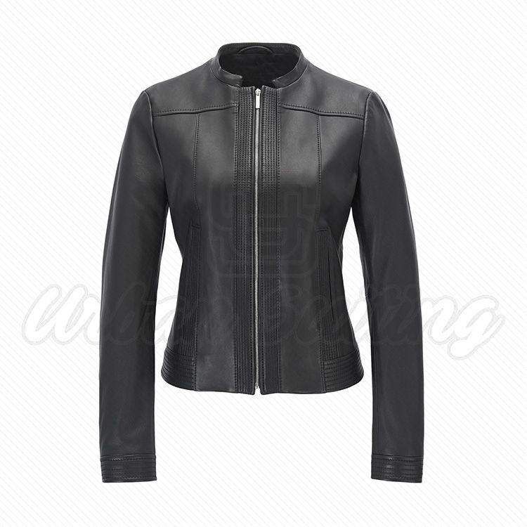 Ladies Regular Fit Leather Jacket USI-6027