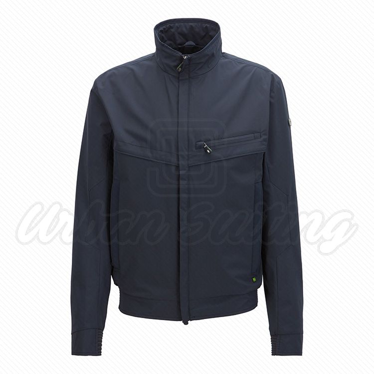 Men Zip Through Fabric Jacket USI-9147