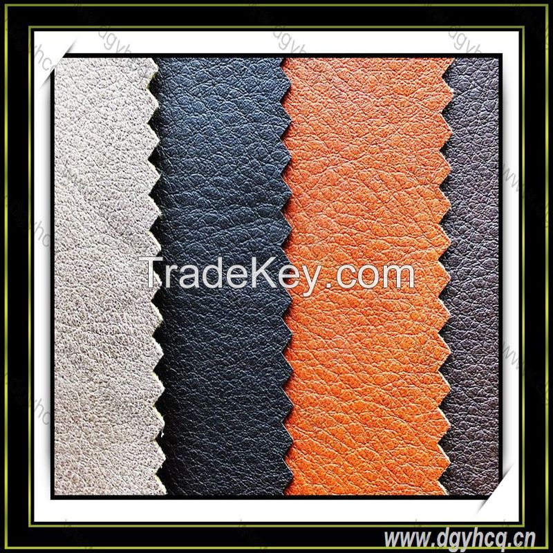 flame-retardant embossed pu  sofa microfiber leather