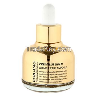 cosmetics, anti wrinkle gold ampoule, anti aging gold cosmetic, anti aging essence, anti aging product, korean skin care, korean cosmetic