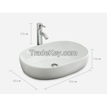 Ceramic bathroom counter sink basin at low price with high quality