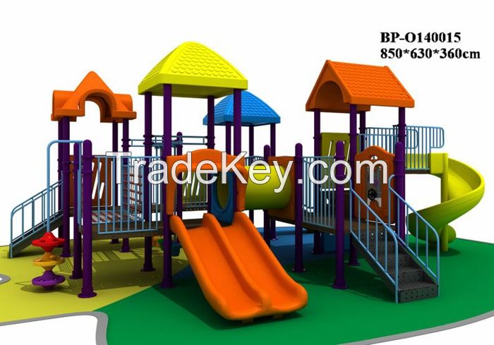Kids funny outdoor playground, outdoor slide