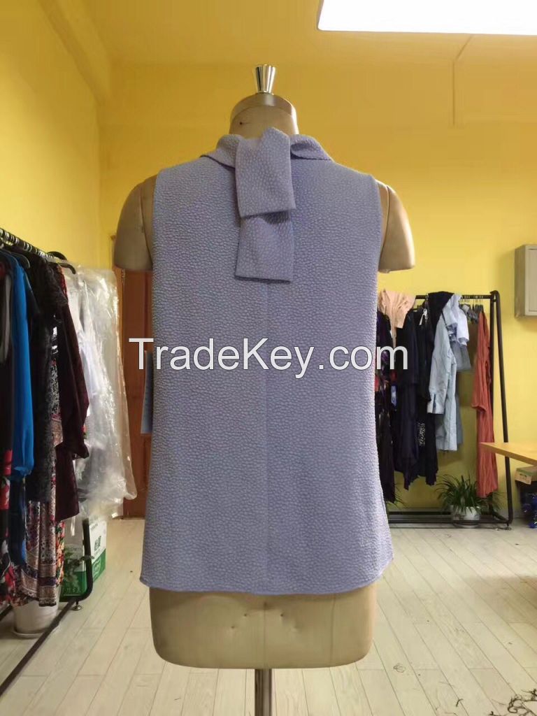 sell new arrival elegant turtle neck sleeveless blouse