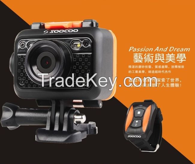 Soocoo S60 WiFi 60M Waterproof 1080P Full HD Underwater Sport Camera Sport DV w/ Remote Control