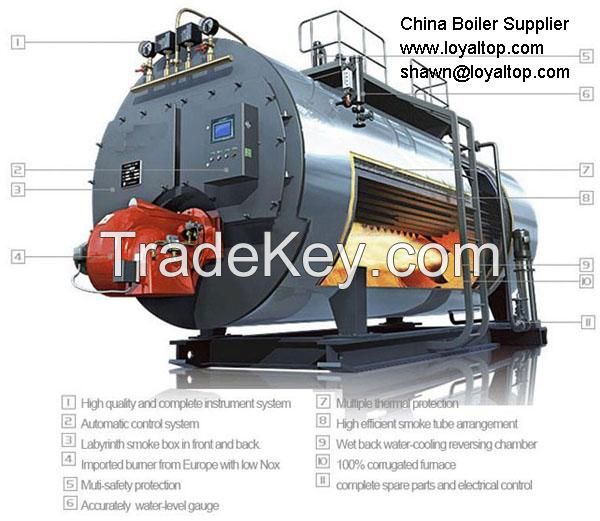 15 tons/h oil fired steam boiler for industrial