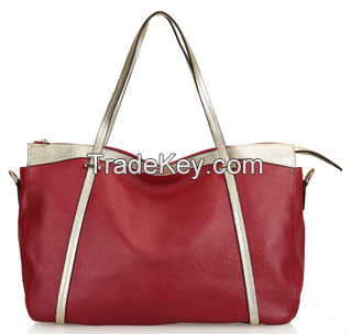 2015 easy carry, popular style leather handbags, various colors, beautiful, hotselling