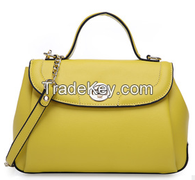 2015 easy carry, popular style leather handbags, various colors, beautiful