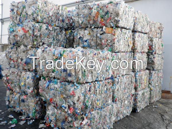 Baled PET plastic bottles