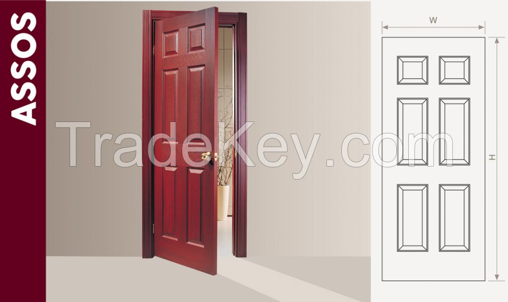 15$ HDF molded American panel wooden interior door