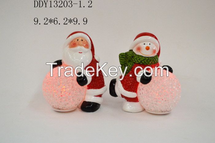 2014 beautiful new design LED Santa Claus Chrismas decoration in gifts or crafts