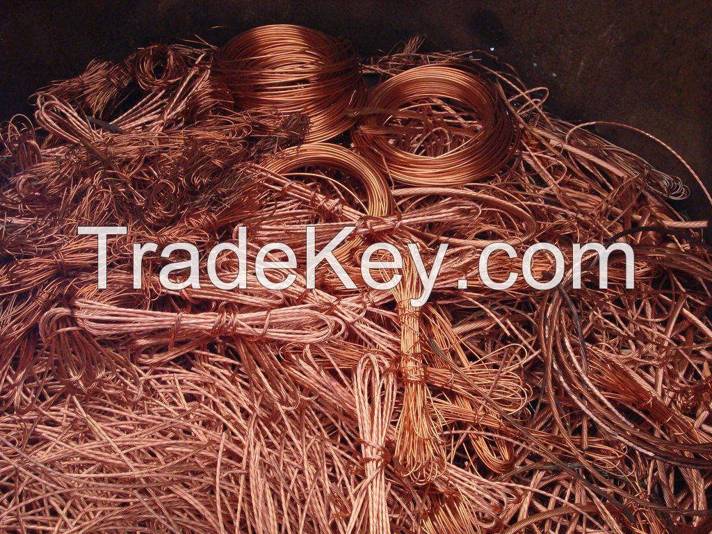 High quality copper scrap wire, copper, grade A cathode 99.9%.