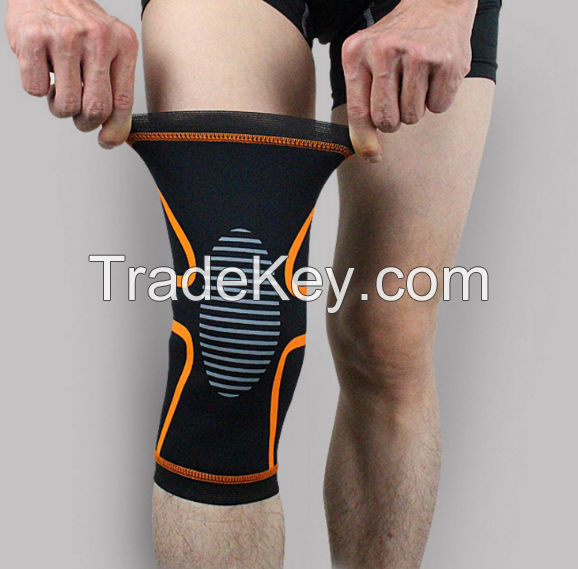 Customized High Quality Nylon Copper Compression Sleeve Fitness Knee Supports Brace