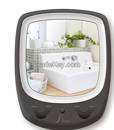 2015 NEW Men's shaving mirror in 5X magnification with LED lighting, desktop standable