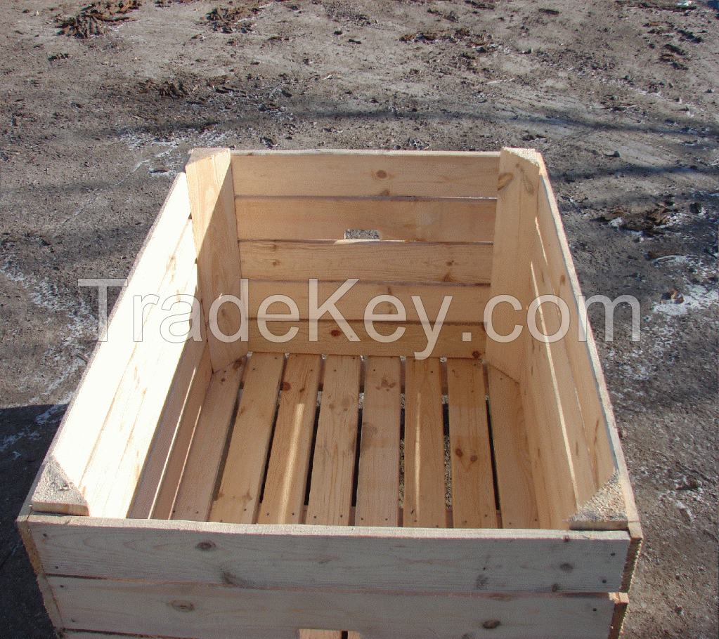 Wooden containers for fruits and vegetables