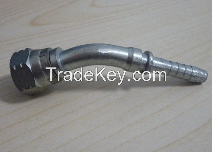 swaged hose fitting 45 degree metric female 74 degree cone seat fitting 20741